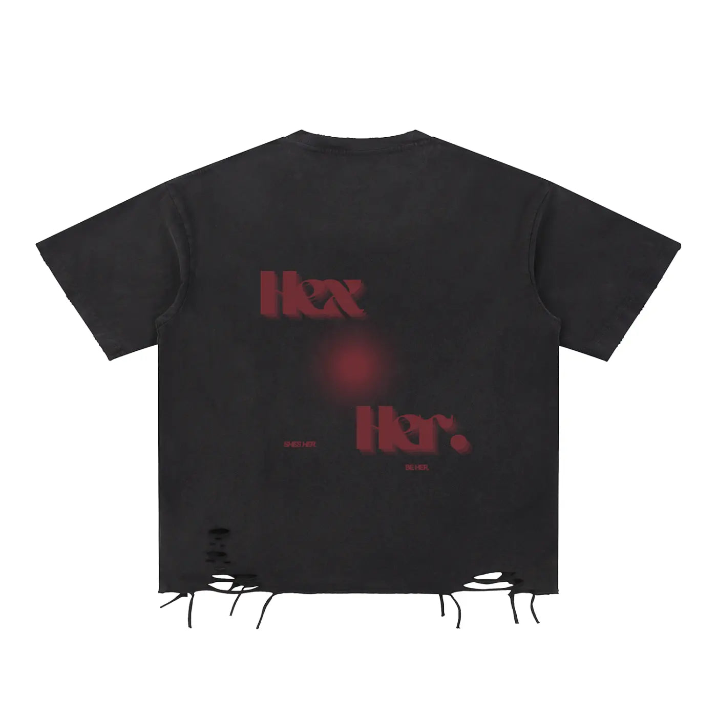 HexnHer Raw-Hem T-Shirt ODMPOD
